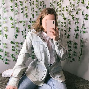 blue and white striped jacket from target